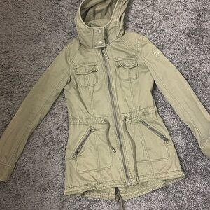 Olive Green Hooded Jacket